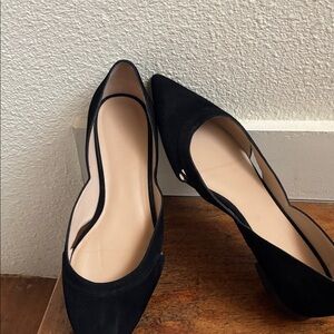 Stuart Weitzman Black Suede Flats